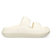 Ladies Platform Slides - White, 9