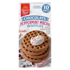 Chocolate, Peppermint Mocha Waffles, 10 count