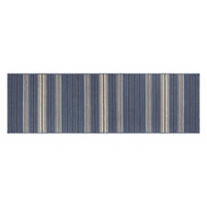 2'x 6' Berber Stripe Utility Runner, Blue