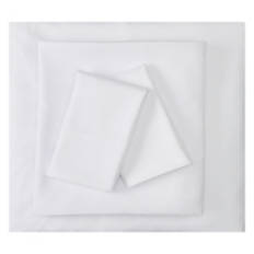 4 Piece Queen Size Bed Sheet Set, White