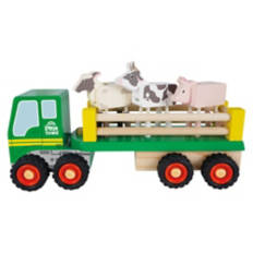 Kids Wooden Vehicle Play Set  - Farm Truck