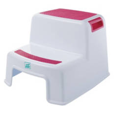 Children's Double Step Stool, Pink