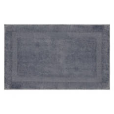 20" x 32" Knitted Memory Foam Bath Rug - Gray Border