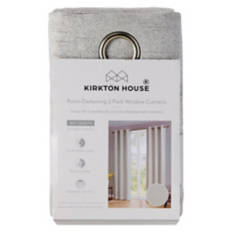 84" Room Darkening Window Curtains - Light Gray, 2 pack