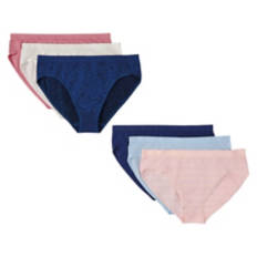 6 Pack Ladies Seamless Bikini Underwear, XL