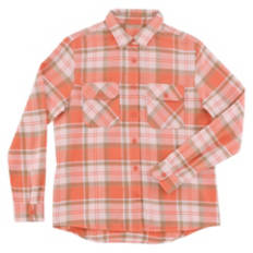 Ladies Flannel Shirt - Coral, L