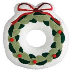 Holiday Wreath Shaped Pillow