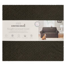 Super Soft Knit Loveseat Cover, Dark Gray