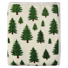 50" x  60" Super Soft Velvet Plush Sherpa Throw, Trees