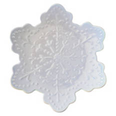 Holiday Crofton Snowflake Shaped Plate, White