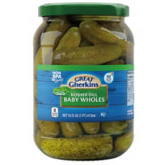 Kosher Baby Whole Dill Pickles, 16 fl oz