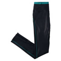 Ladies Skinny Style Fitness Tights - Metallic Black, L