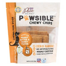 Peanut Butter & Honey Flavor Pawsible Dog Chewy Chips, 8 oz