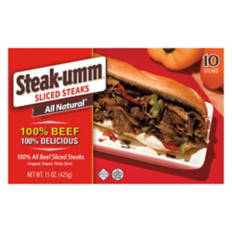 100% All Beef Sliced Steaks, 15 oz