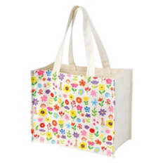 Recycled Material Tote - Flower Print