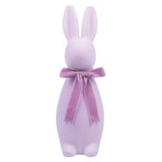 16' Tall Flocked Bunny, Lilac