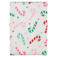 52" X 70" Holiday Vinyl Tablecloth - Candy Canes