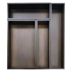 Bamboo Kitchen Drawer Organizer, Dark Brown
