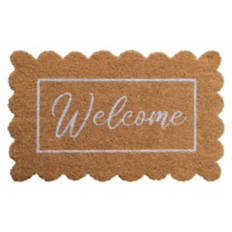 18" x  30" Spring Coir Mat - Welcome Scallop