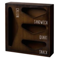 Bamboo Bag Organizer, Dark Brown