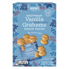 Vanilla Flavor Snowman Grahams Snack Packs, 12 count