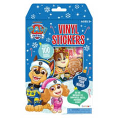 100 Reusable Vinyl Stickers - Holiday Paw Patrol