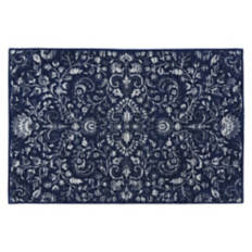 24" x 36" Decorative Accent Rug - Navy Traditional
