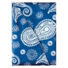 70" Round Vinyl Tablecloth - Blue Geo