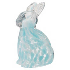 Bunny Shaped Confetti Glass, Blue