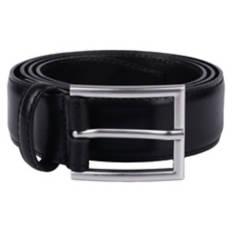 Men's Genuine Leather Belt - Black, M