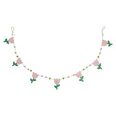 6.13' Long Easter Garland - Pink Tulips