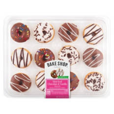 Mini Iced Chocolate & Vanialla Donuts, 12 count
