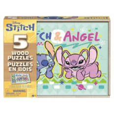 5 Piece Children's Wooden Puzzle - Stitch