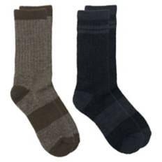 2 Pack Ladies Thermal Socks - Grey & Tan, 4-10