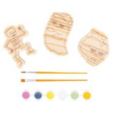 3 Piece Paint-Your-Own Halloween Woodcraft Set - Cool
