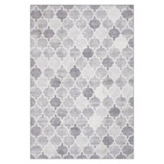 6' x 9' Oversized Washable Rug - Gray Trellis