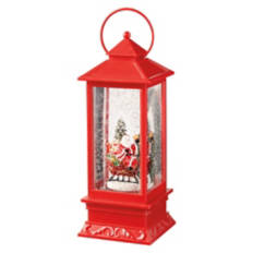 LED Swirling Glitter Lantern - Santa Sleigh