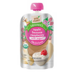 Apple Banana Raspberry Yogurt Baby Food Puree, 4 oz