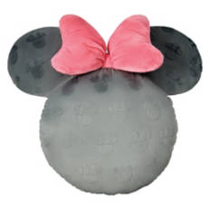 16" X 16" Minnie Shaped Pillow, Gray