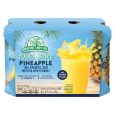 No Added Sugar 100% Pineapple Juice -  6 pack, 6 fl oz can