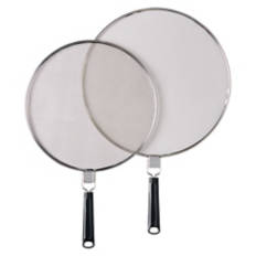 2 Pack Stainless Steel Splatter Screen, Black