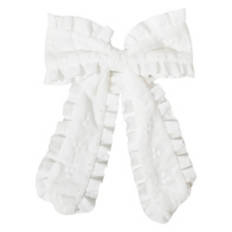 Eyelet Bow - White Cotton