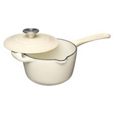 Cast Iron Sauce Pan, White