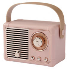 Mini Retro Speaker - Rectangular, Pink
