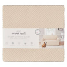 Super Soft Knit Loveseat Cover, Beige