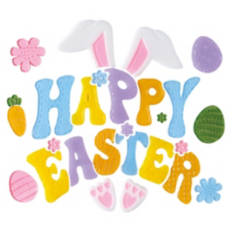 Easter Gel Clings - Happy Easter Ears