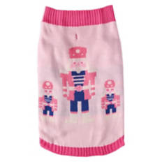 Pet Christmas Sweater - Pink Nutcracker, S