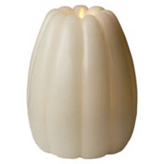 LED Novelty Pumpkin Candle - Ivory, Tall