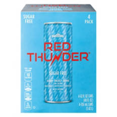 Sugar Free Red Thunder Berry Energy Drink - 4 pack, 12 fl oz can