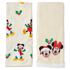 2 Pack Holiday Hand Towels - Around Mistletoe